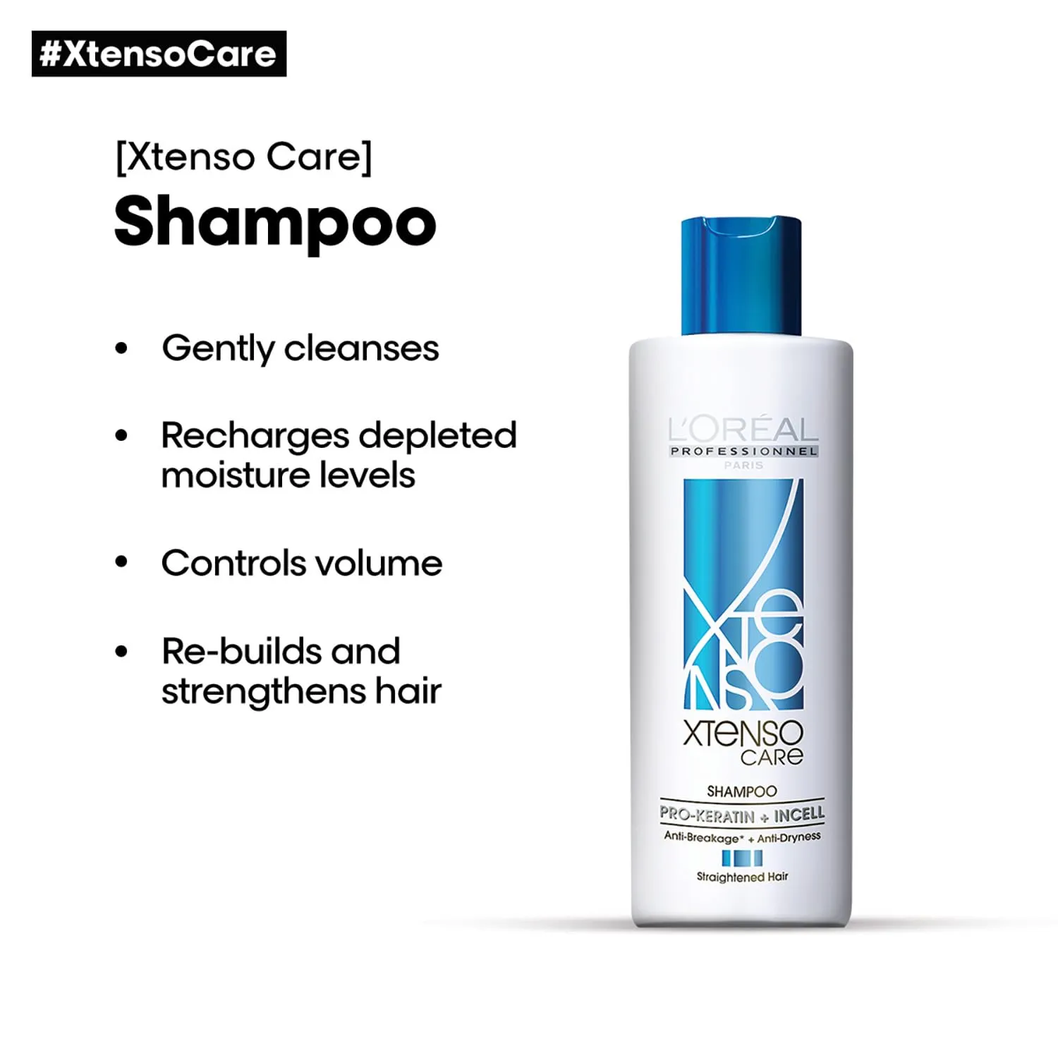 L'Oreal XTenso Care Pro-Keratine and Incell Shampoo - 250 ml