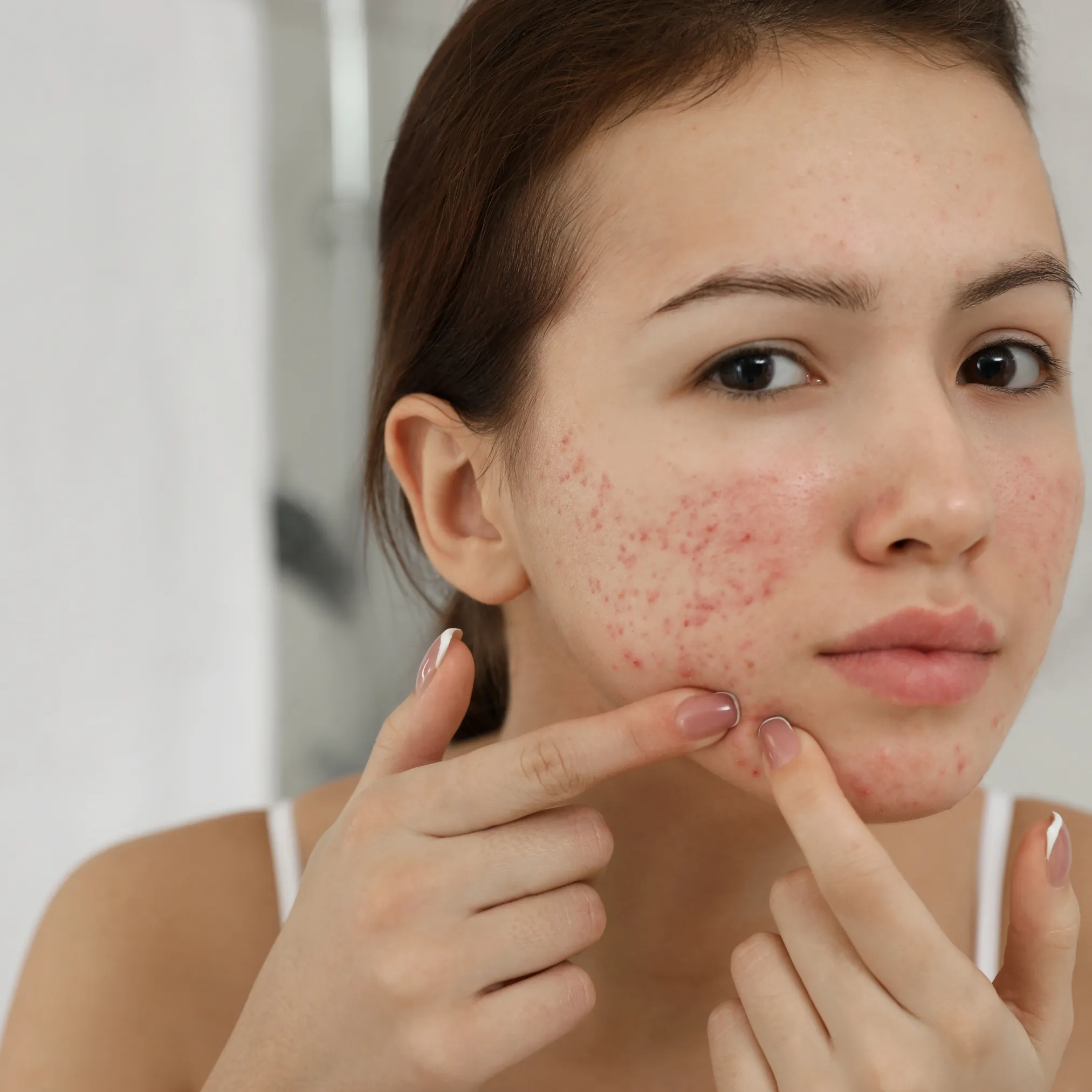 Woman with Acne