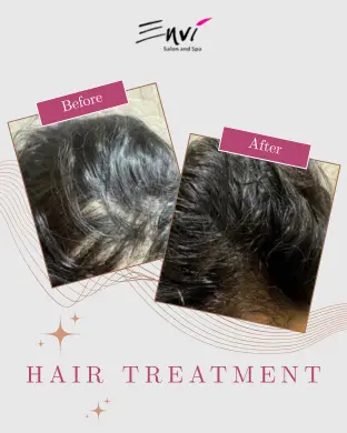 ENVI hair treatment BEFORE AFTER
